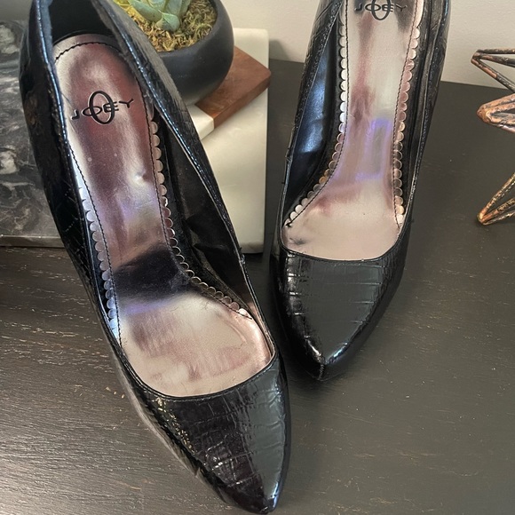 Joey black patent pointed toe stiletto heel 8 - Picture 9 of 11